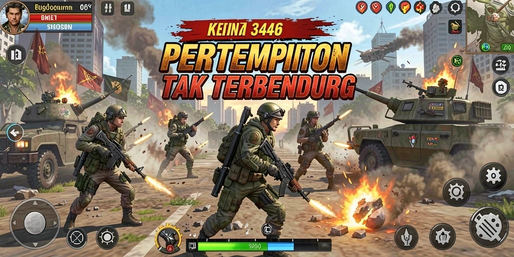 Tampilan gameplay seru dalam 3446 yang penuh aksi.