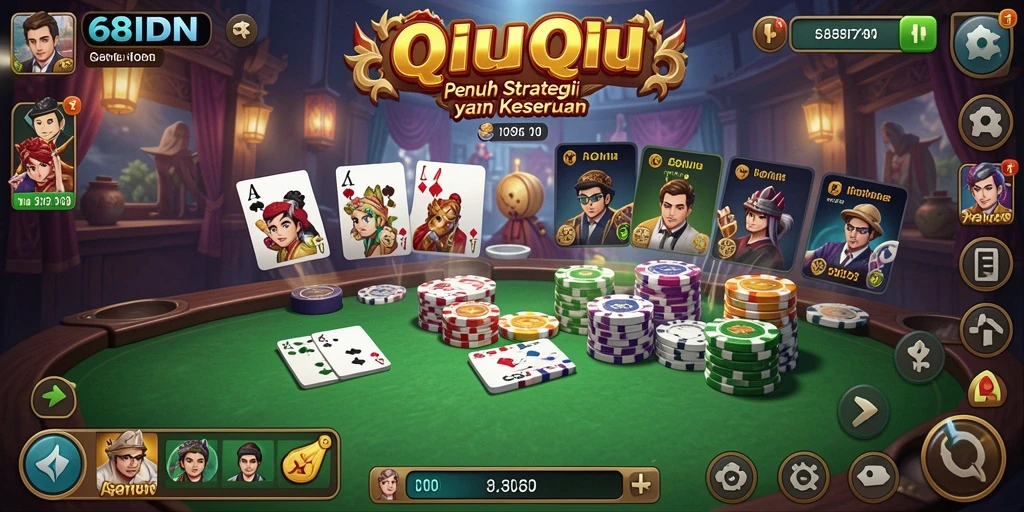 Tampilan gameplay QiuQiu yang penuh aksi dan strategi.