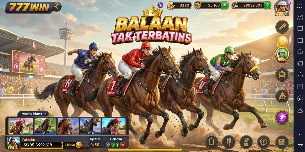 Gameplay Racing yang menegangkan di 777WIN dengan kendaraan cepat.