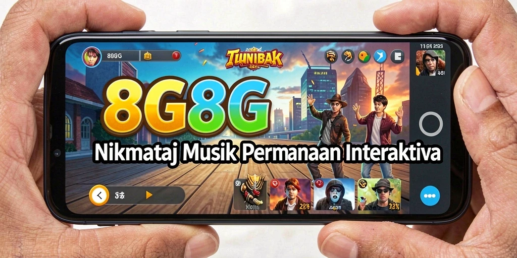 Tampilan gameplay interaktif dari 8G8G yang penuh warna dan menarik.