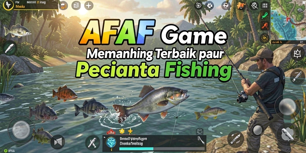 Screenshot utama AFAF menampilkan pengalaman memancing yang seru dan mendebarkan.