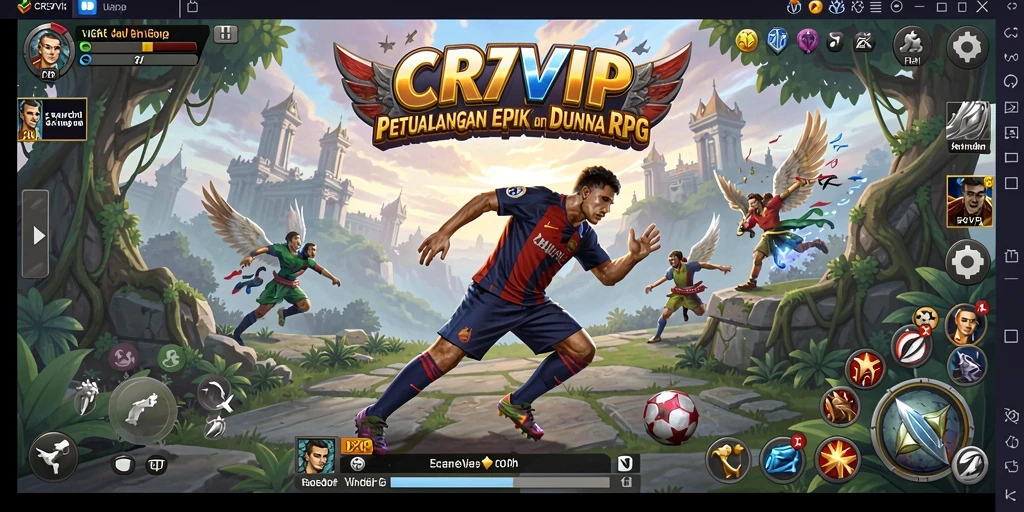 Tampilan gameplay epik dari CR7VIP dengan petualangan RPG yang mendebarkan.