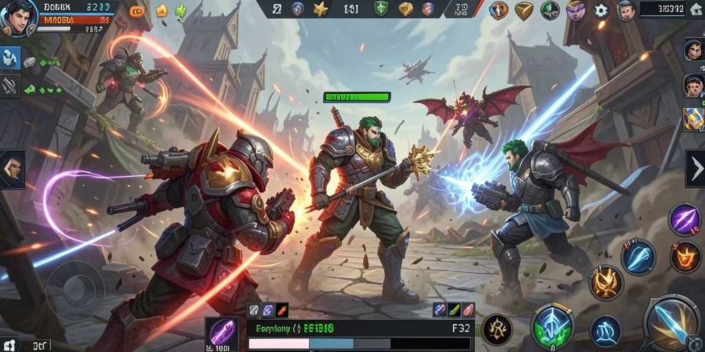 Gameplay epik dan seru dari game MOBA F32.