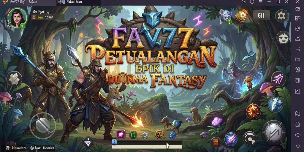 Screenshot dari gameplay RPG FAV77 yang menampilkan pertarungan mendebarkan.