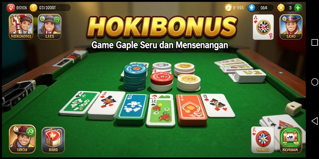 Tampilan gameplay seru HOKIBONUS saat bermain Gaple.