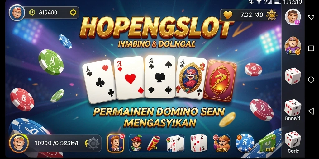 Tampilan seru dari gameplay HOPENGSLOT yang menampilkan aksi Domino.