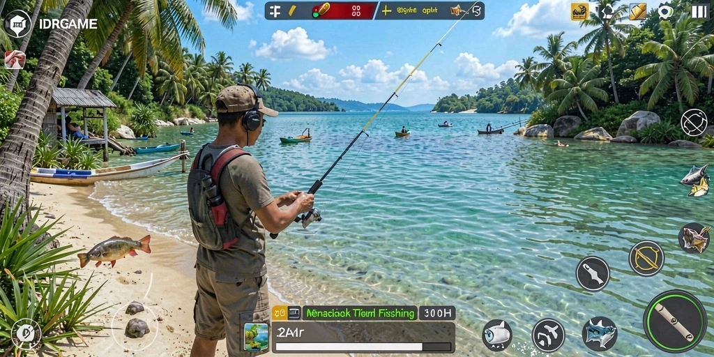 Tangkapan ikan yang menakjubkan dalam gameplay IDRGAME.