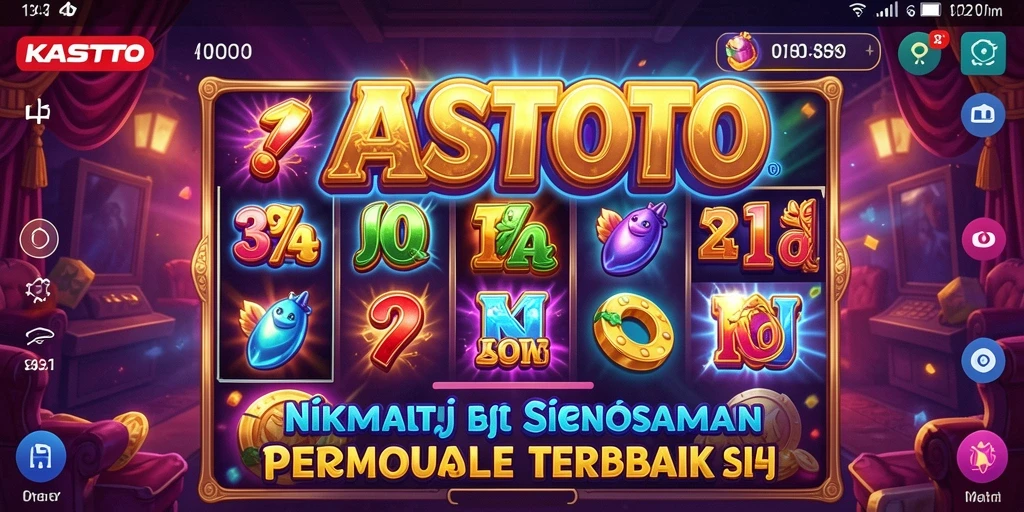Tangkapan layar KASTOTO menunjukkan suasana seru permainan Slot.
