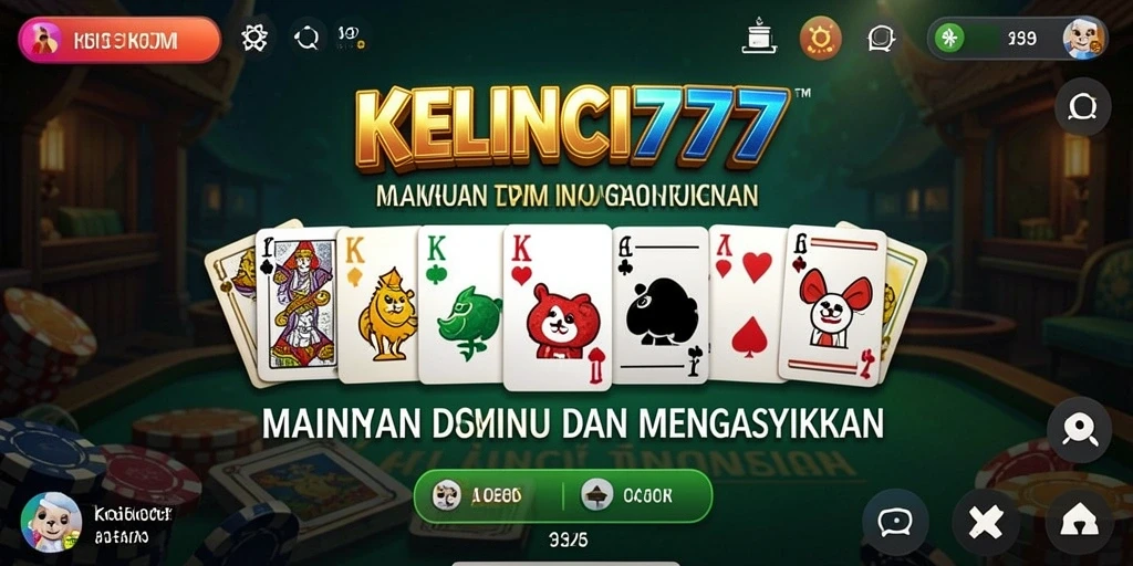 Screenshot KELINCI777 menampilkan gameplay seru Domino.