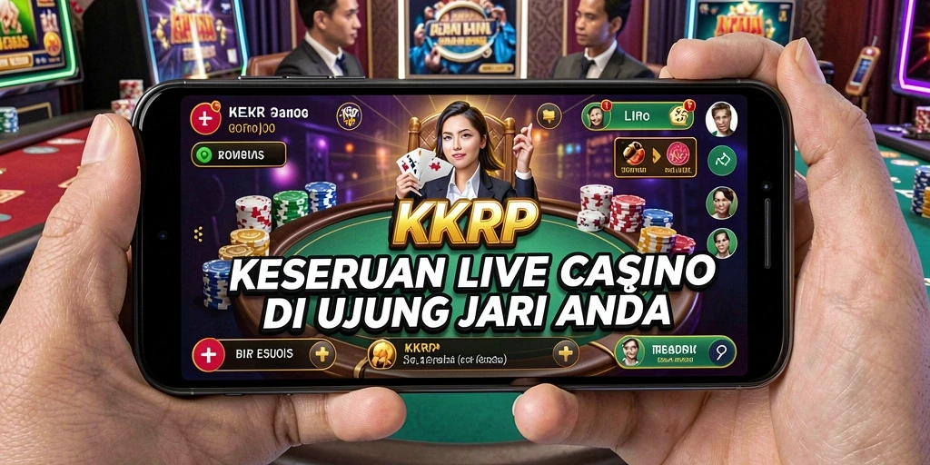 Tampilan gameplay Live Casino menarik di KKRP dengan dealer langsung yang interaktif.