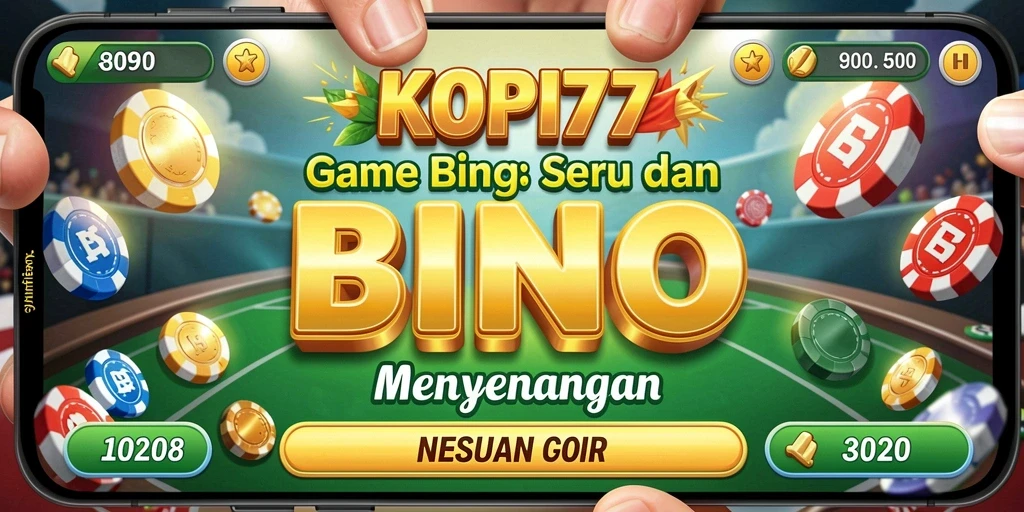 Tampilan utama gameplay KOPI77 yang menampilkan keseruan bermain Bingo.