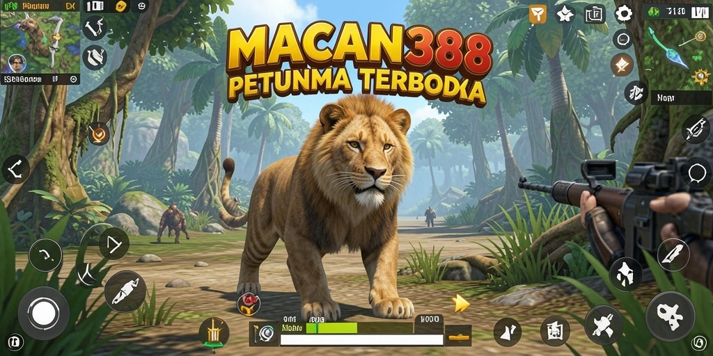 Gameplay <strong>MACAN388</strong> menampilkan aksi seru di dunia terbuka yang luas.