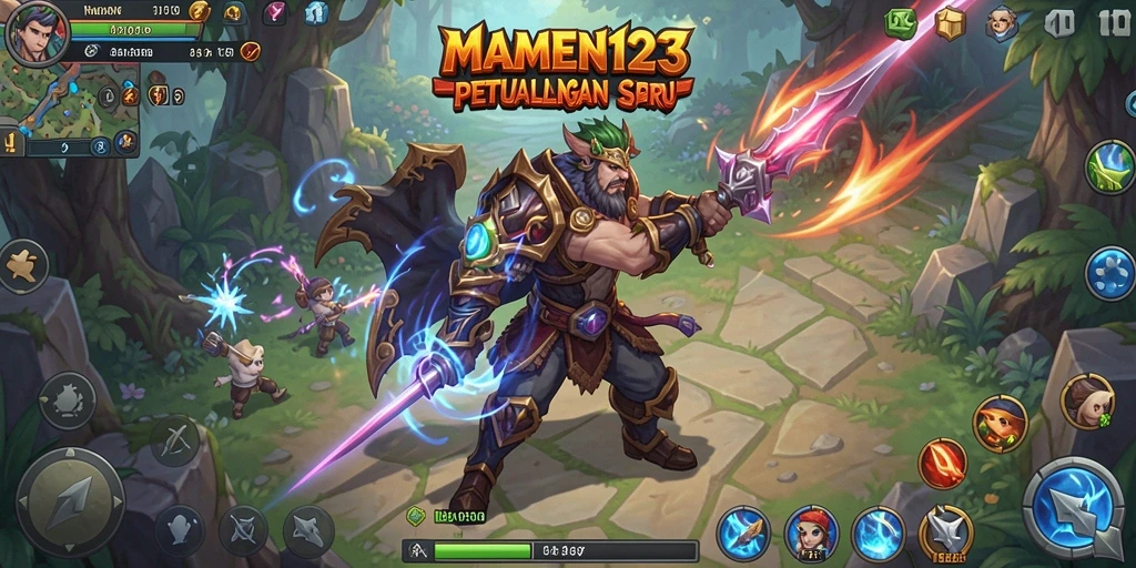 Tampilan gameplay MAMEN123 yang seru dan menantang.