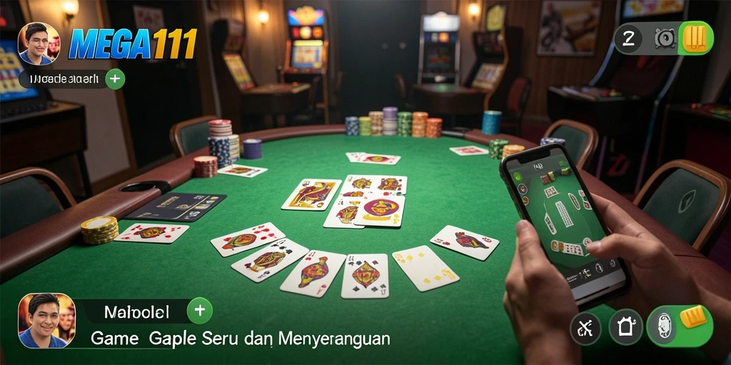 Tampilan gameplay seru MEGA111 dengan pemain sedang berkompetisi.