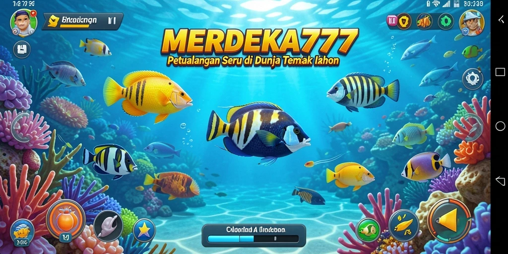 Tampilan game Tembak Ikan yang penuh warna dan dinamis.
