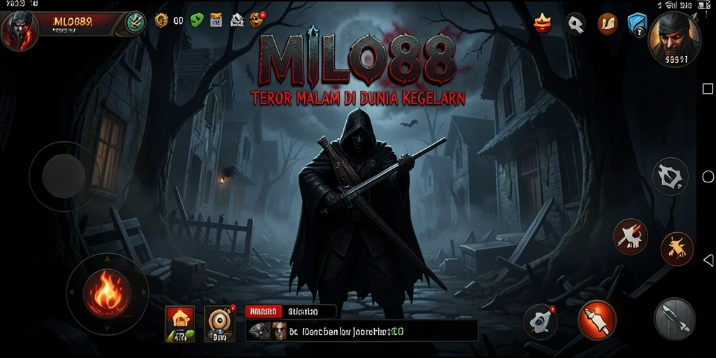 Tangkapan layar menampilkan adegan mencekam dalam gameplay MILO88.