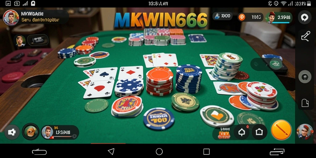 Tampilan gameplay seru dalam permainan Gaple di MKWIN666.