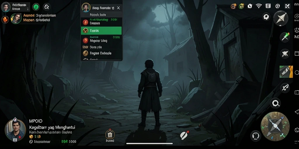 Tangkapan layar MPOID menampilkan suasana mencekam dalam gameplay Horror.