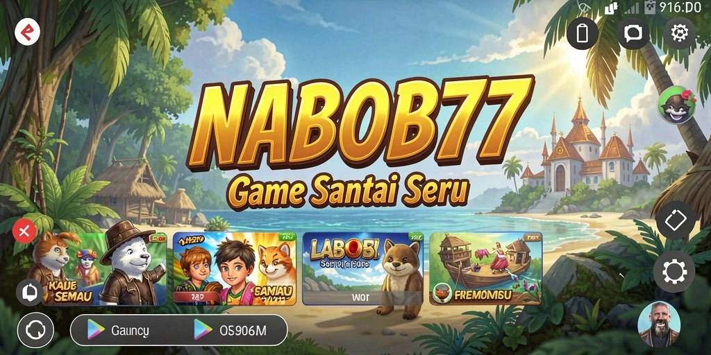 Tampilan gameplay <strong>NABOB77</strong> yang seru dan penuh warna.
