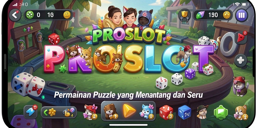Screenshot gameplay PROSLOT menampilkan tantangan puzzle yang menarik.