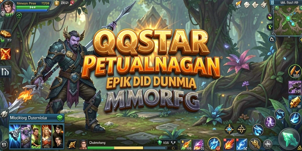 Screenshot QQSTAR menampilkan aksi seru dalam pertarungan MMORPG.