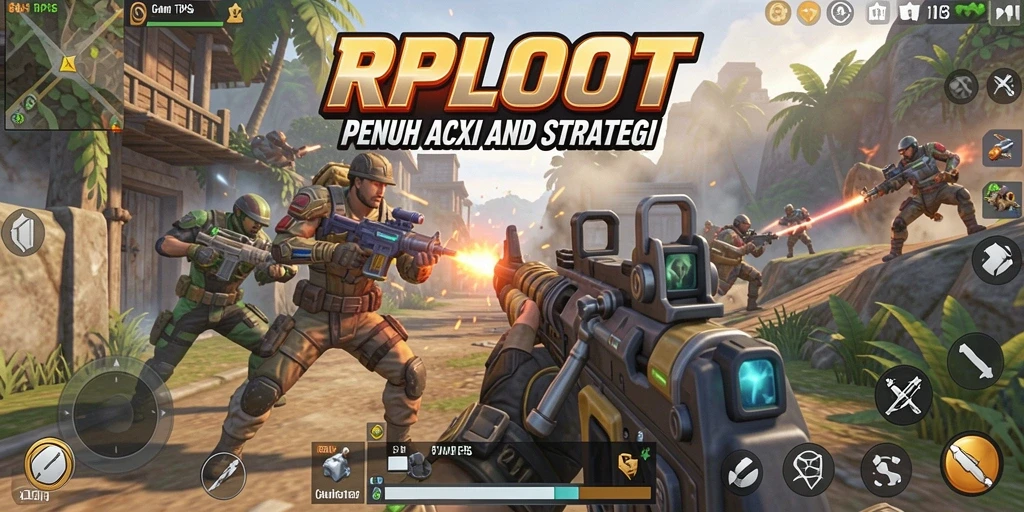 Screenshot gameplay RPLOOT menunjukkan aksi pertarungan yang seru dan mendebarkan.