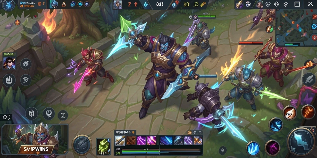 Tangkapan layar utama gameplay penuh aksi di SVIPWINS.