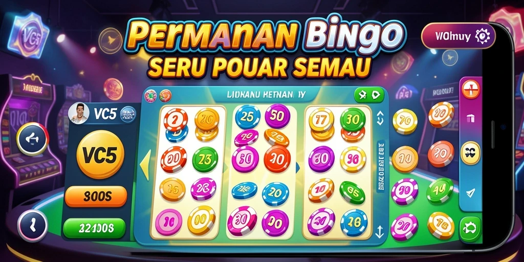 Tampilan gameplay seru dalam VC5 dengan suasana Bingo yang menggembirakan.
