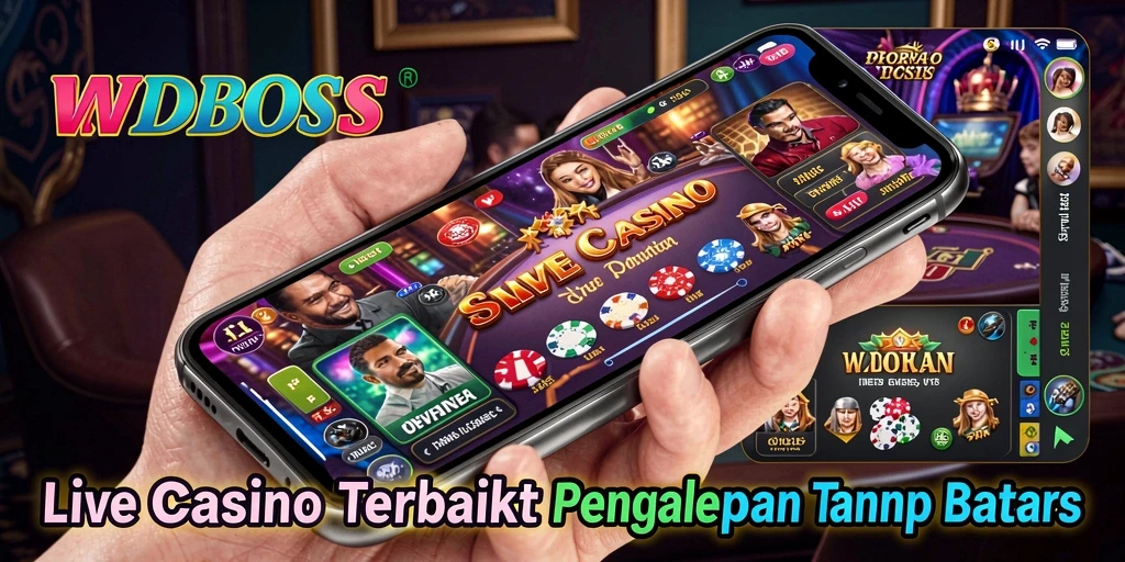 Tampilan gameplay penuh aksi dari aplikasi Live Casino WDBOS.