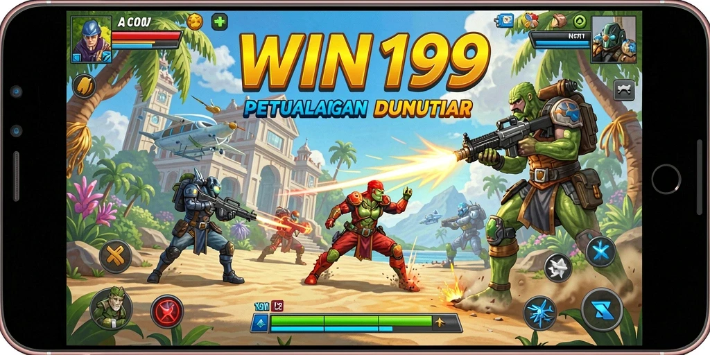Tampilan aksi seru dalam gameplay WIN199 yang memukau.